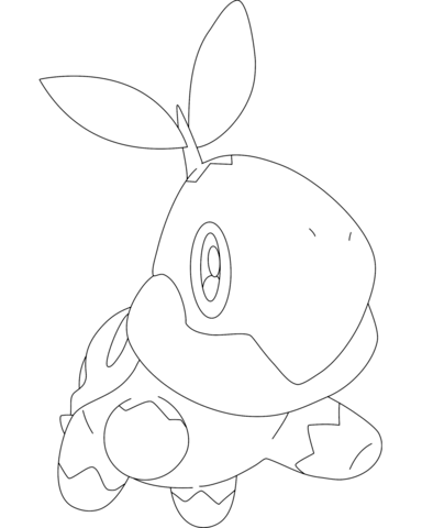 Turtwig coloring page free printable coloring pages