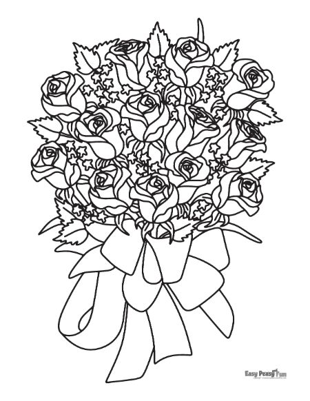 Printable rose coloring pages