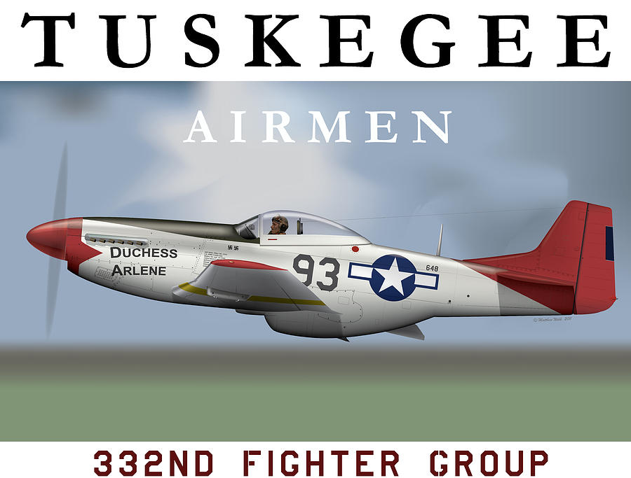 Duchess arlene of the tuskegee airmen digital art by matthew webb