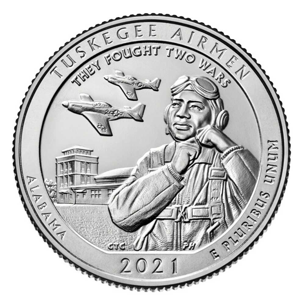 Tuskegee airmen national park quarter coins of america