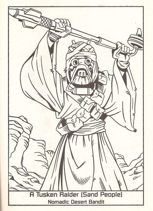 Swtuskenraider star wars coloring book coloring pages star wars