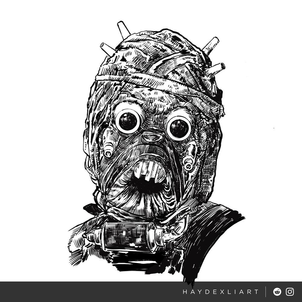 Tusken raider sketch by me rstarwars