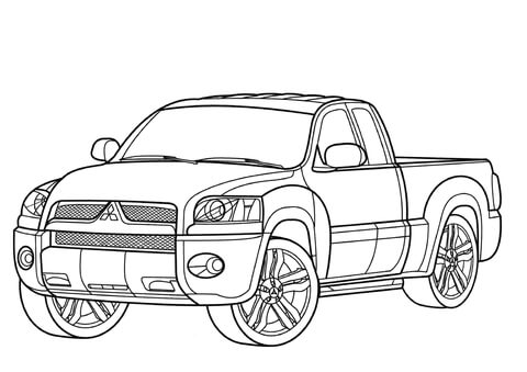 Mitsubishi raider xls coloring page free printable coloring pages