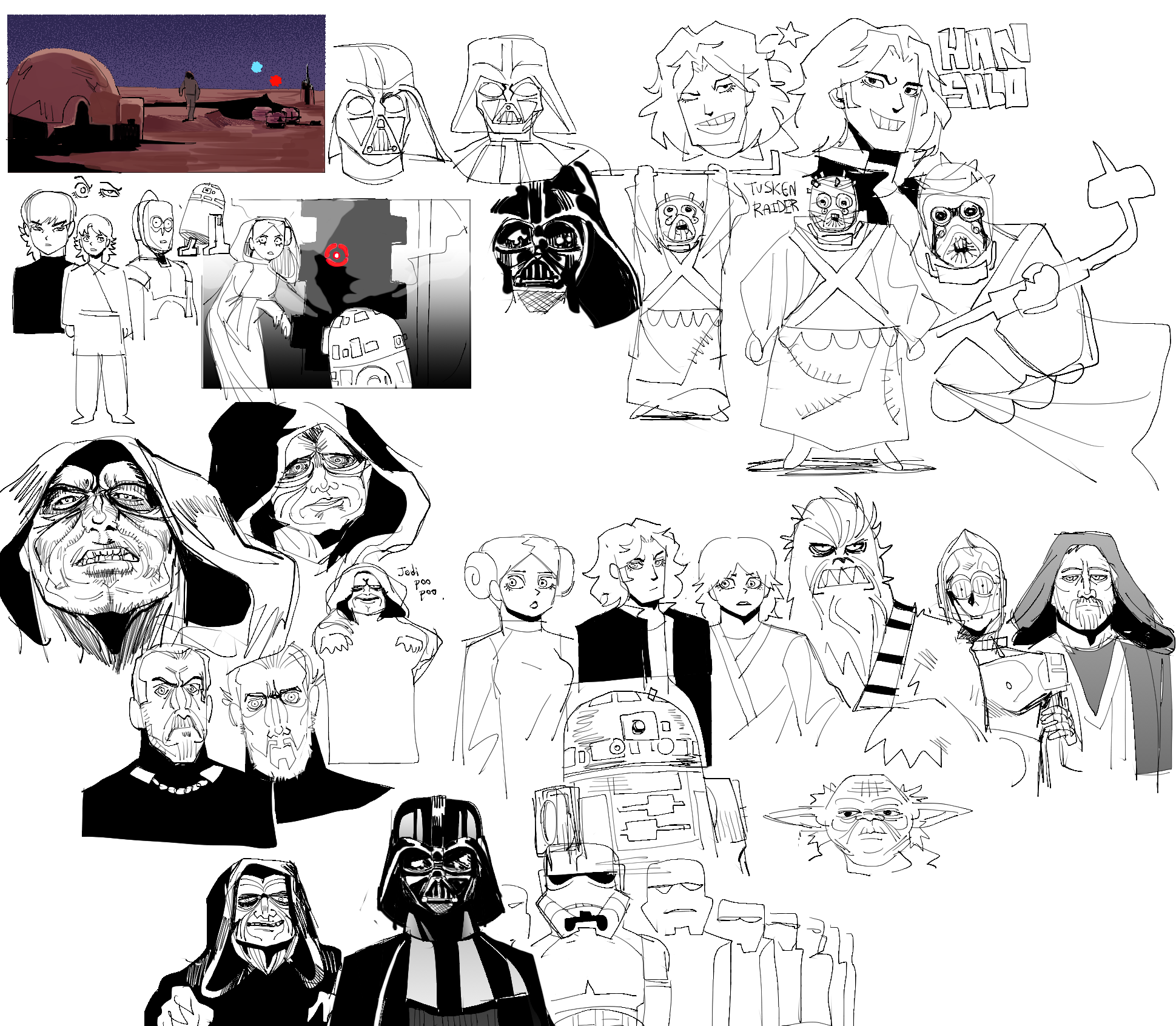 Star wars doodles by ennuikal on