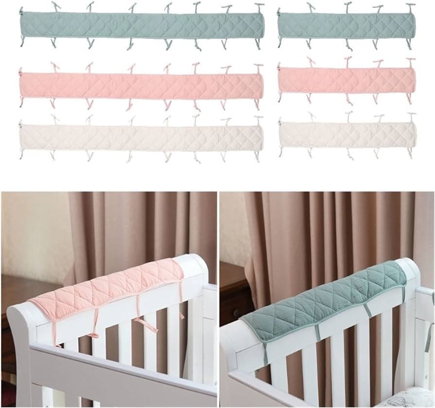 Crib rail ver tton crib protection wrap edge baby anti beat bed fence rail ver safety tutu protector for baby lor gray size baby