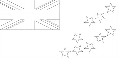 Coloring page for the flag of tuvalu