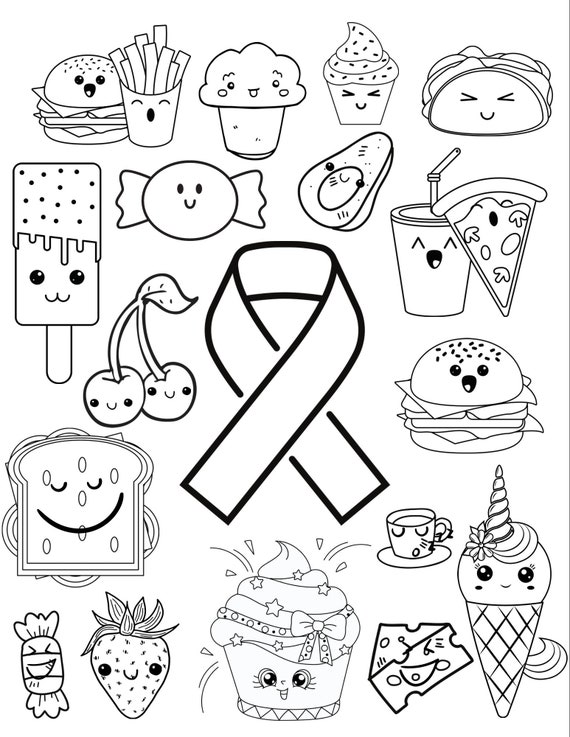 Kids cancer fight coloring page