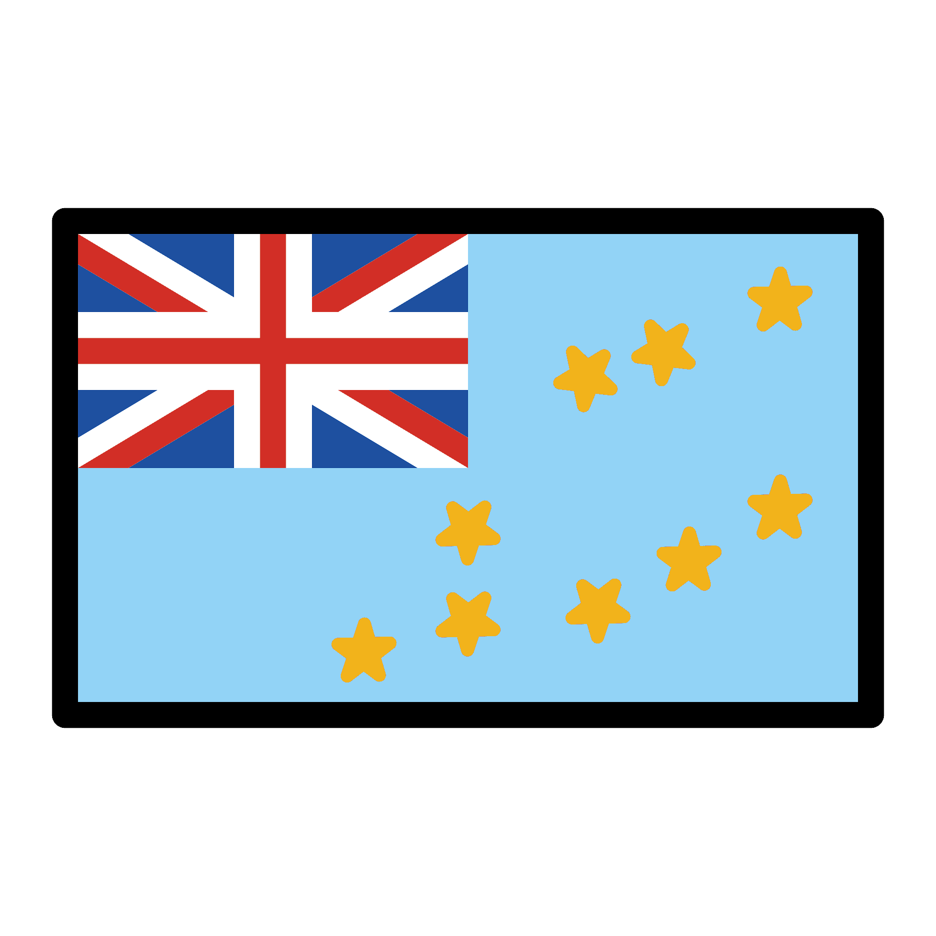 Tuvalu flag emoji clipart free download transparent png