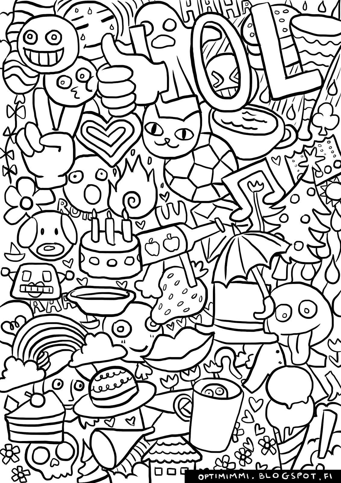 The world of emojis a coloring page emoji