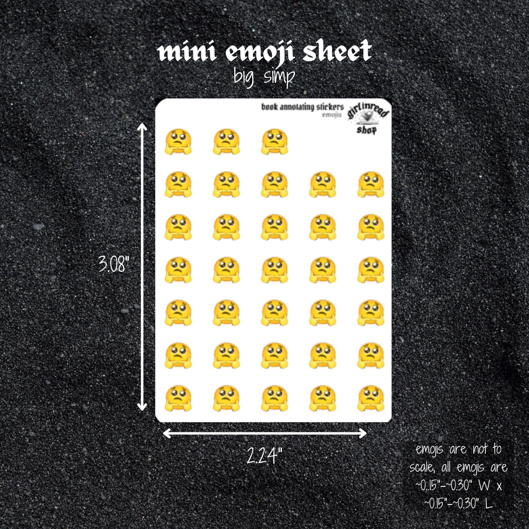 Mini emoji sticker sheet