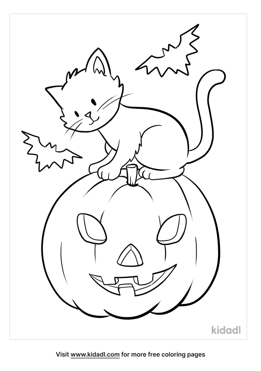 Free halloween cat coloring page coloring page printables