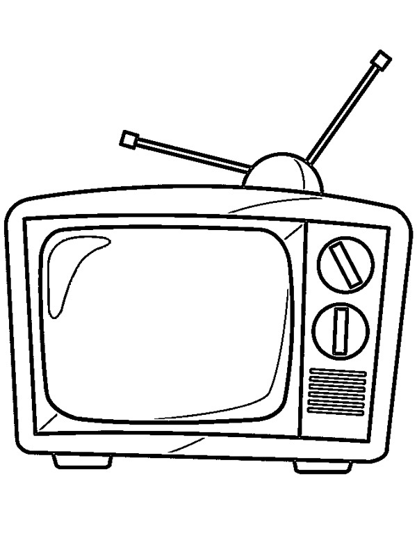 Television coloring page