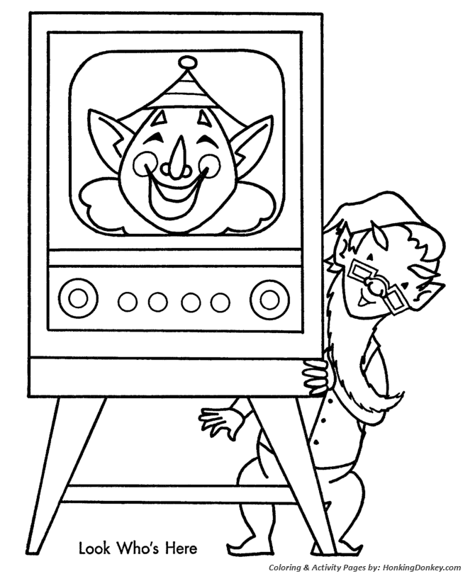 Christmas shopping coloring pages