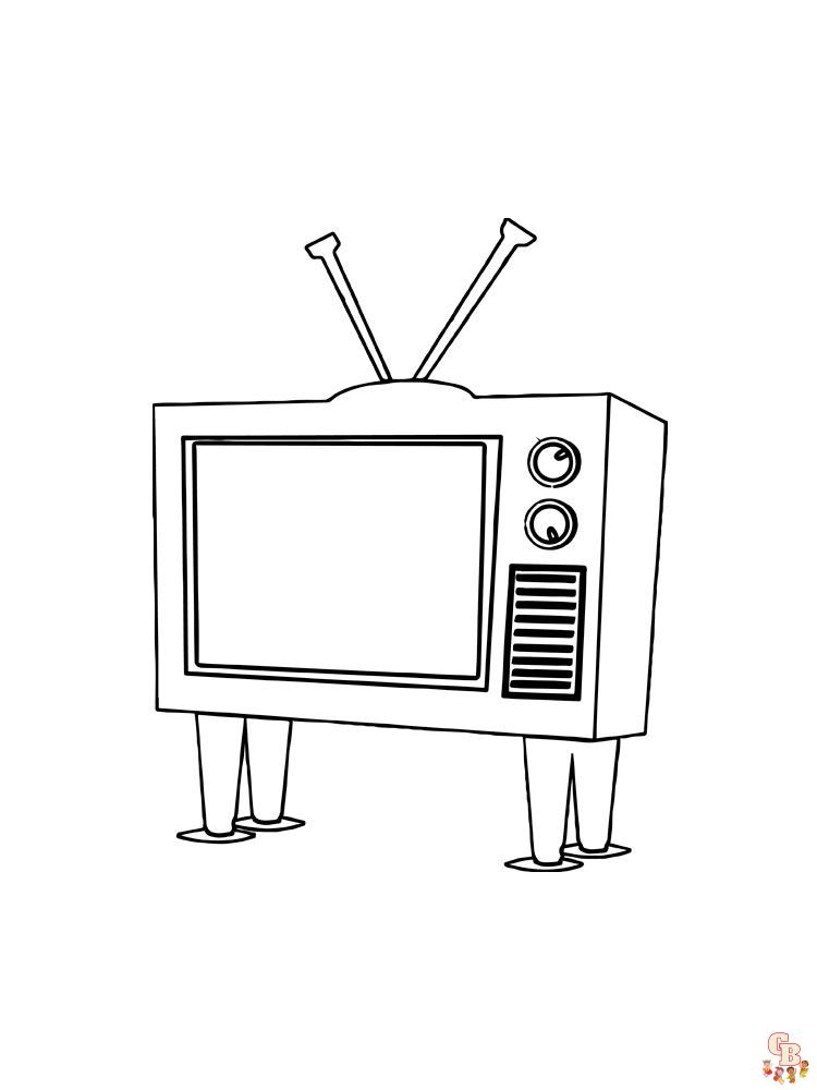 Tv coloring pages free printable and easy coloring