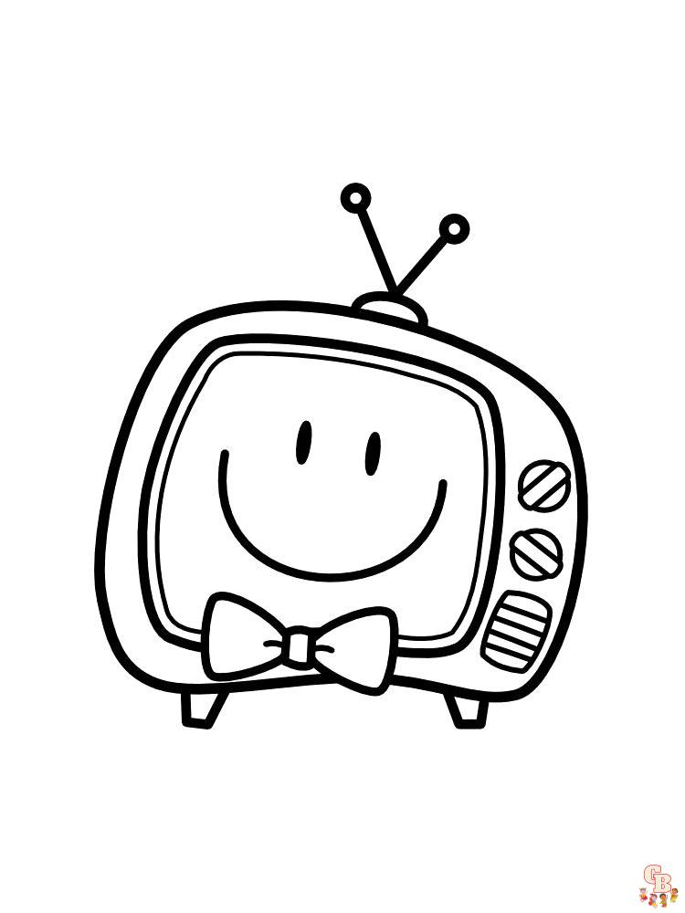 Tv coloring pages free printable and easy coloring