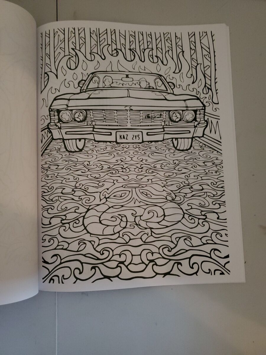 Wbs supernatural tv show coloring book fangirl fan art