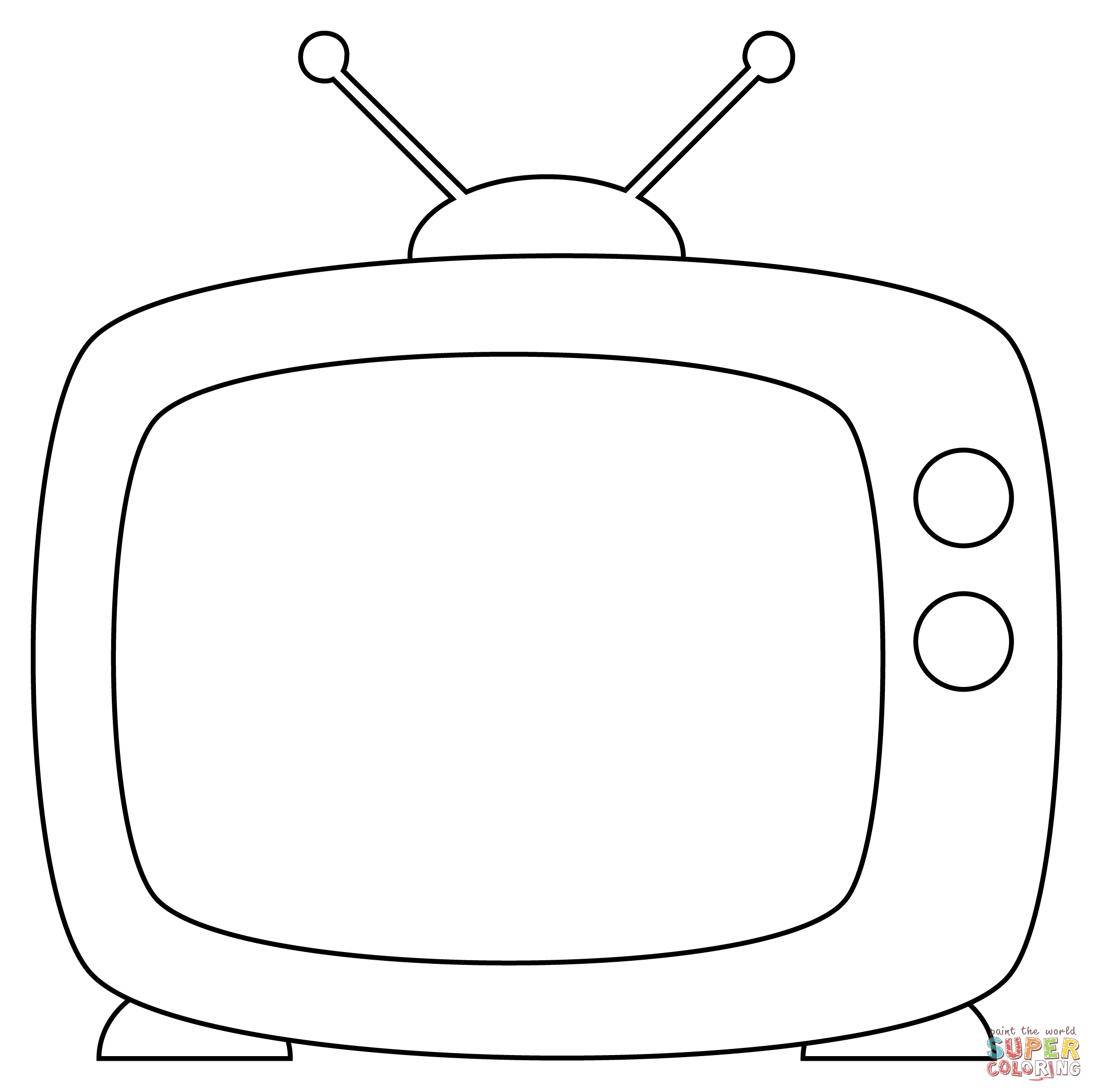 Television coloring page free printable coloring pages