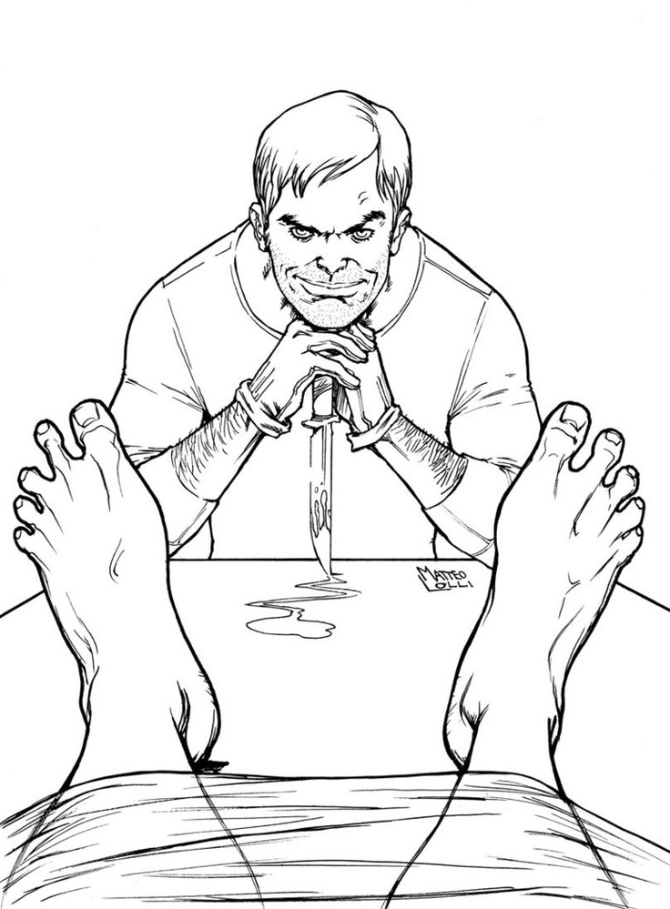 Coloring page dexter tv shows â printable coloring pages