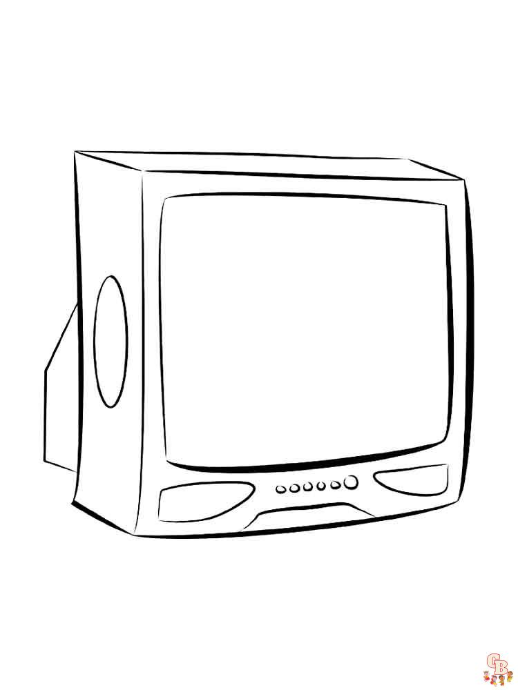 Tv coloring pages free printable and easy coloring