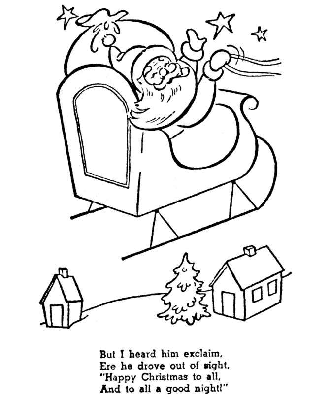 Night before christmas coloring pages christmas story coloring pages