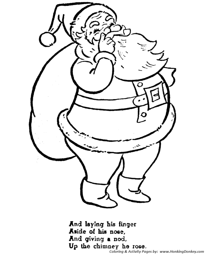 Night before christmas coloring pages christmas story coloring pages