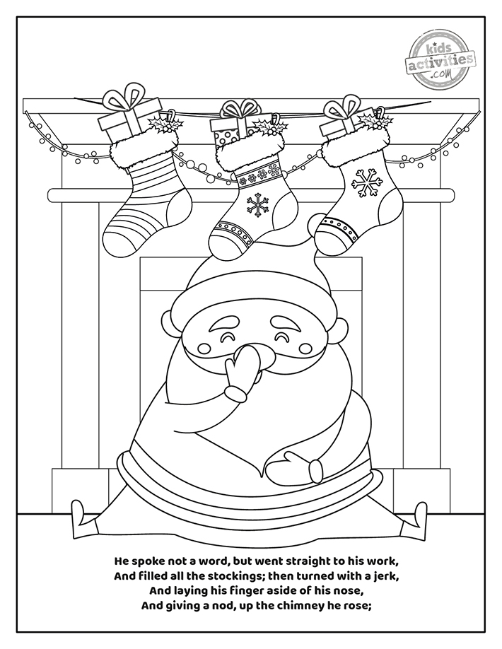 Free christmas coloring book twas the night before christmas kids activities blog