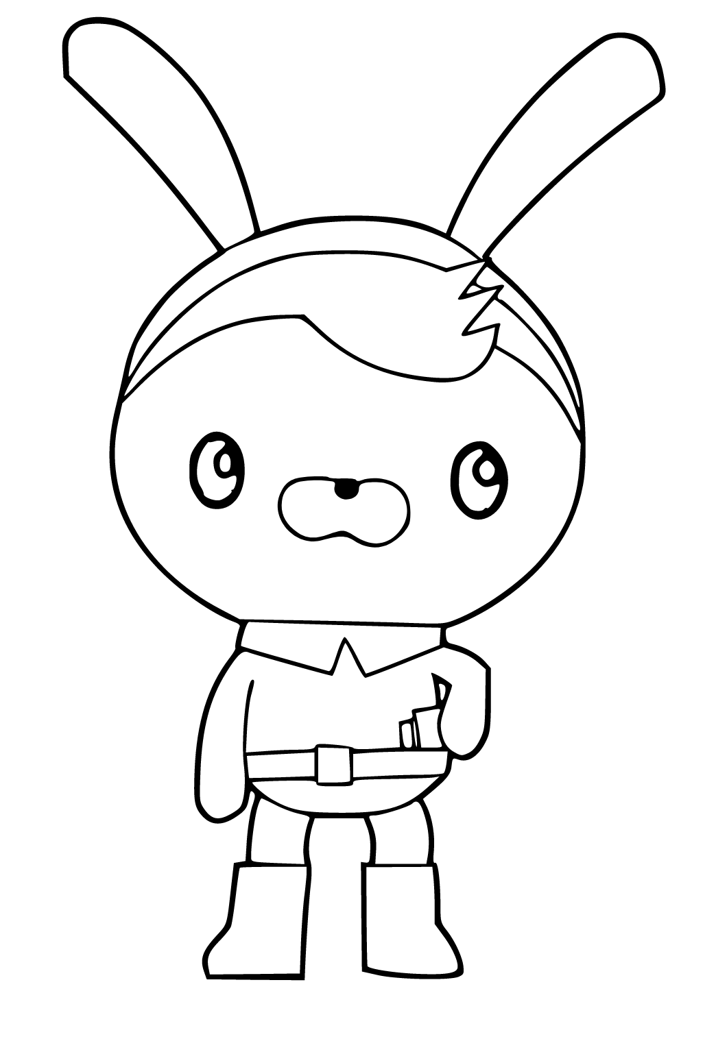 Free printable octonauts hare coloring page for adults and kids