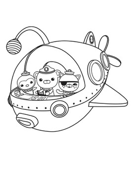 Octonauts coloring pages print printable for kids by kalidpages