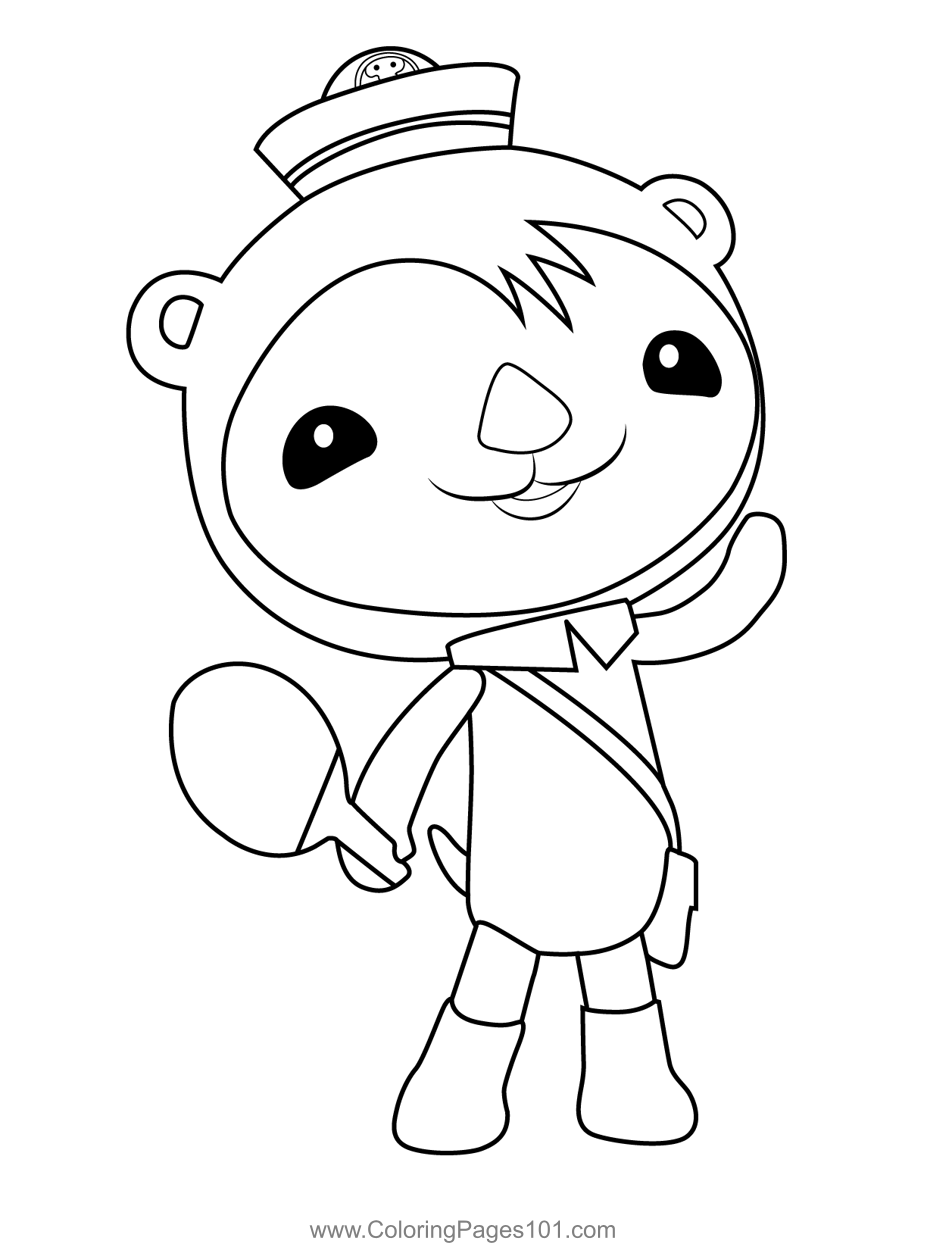 Shellington sea otter octonauts coloring page for kids