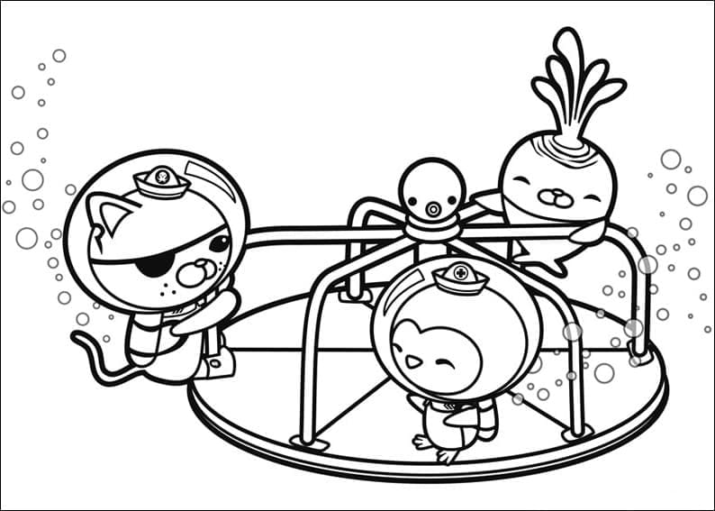 Cute tweak octonauts coloring page