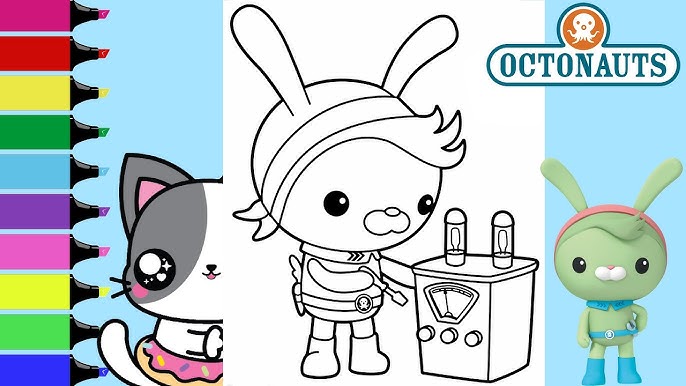 Coloring the octonauts dashi the dog tunip the vegimal coloring book pages sprinkled donuts jr