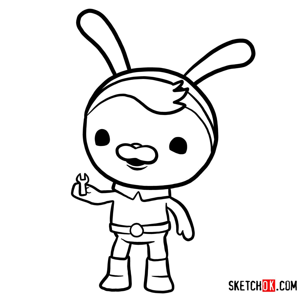 How to draw tweak bunny octonauts