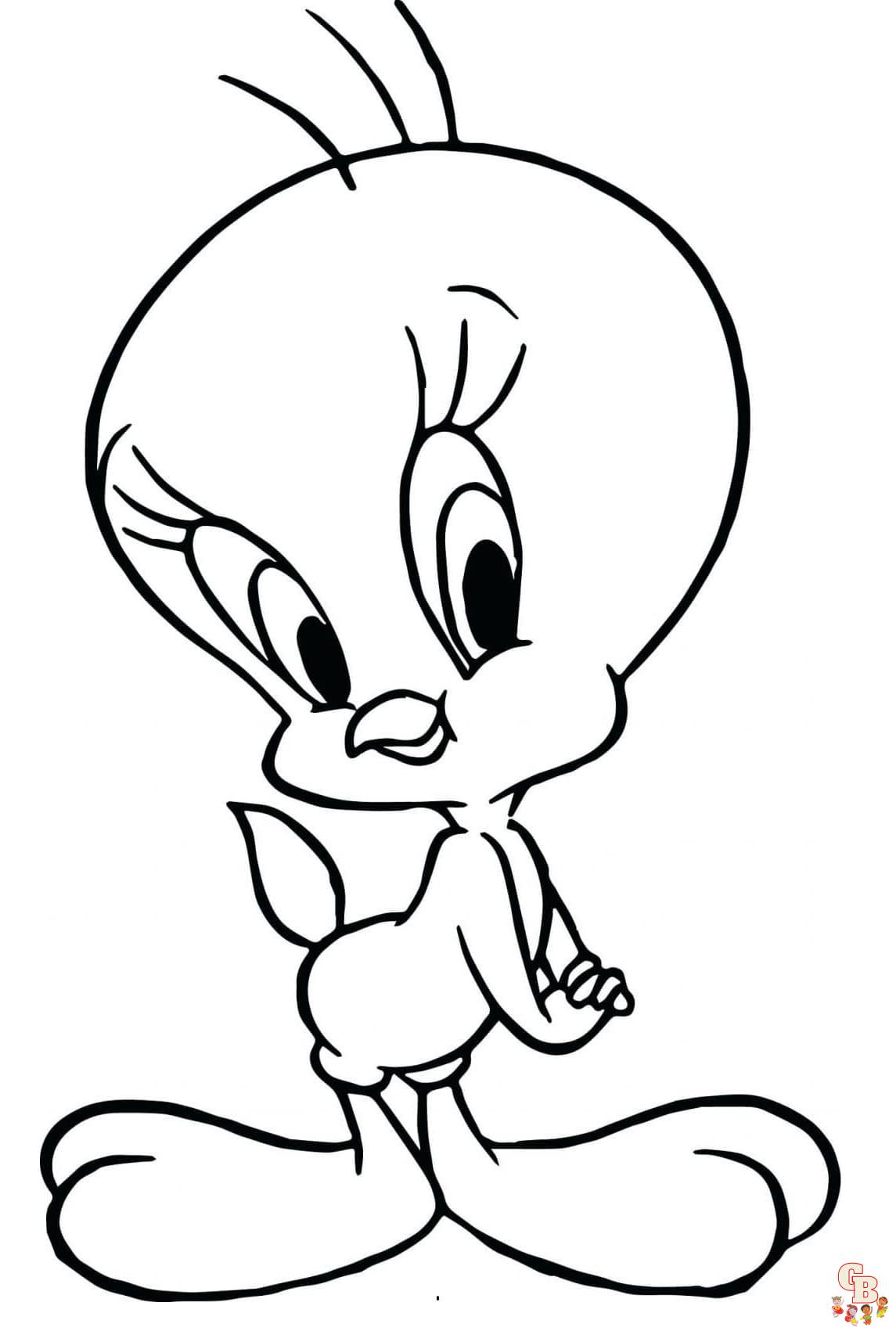 Printable tweety coloring pages free for kids and adults