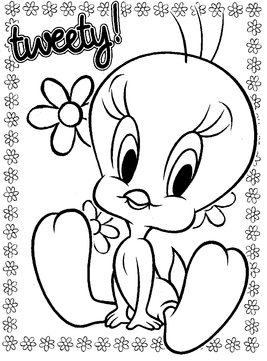 Free printable tweety bird coloring pages for kids