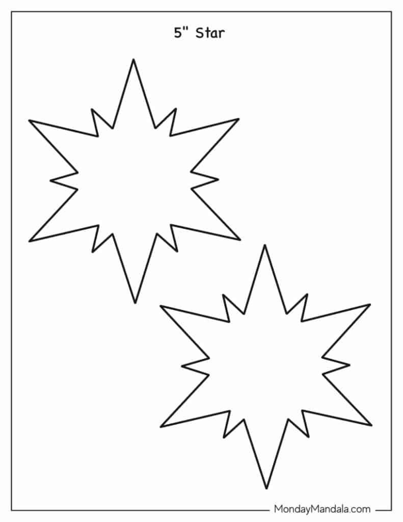 Star templates free pdf printables