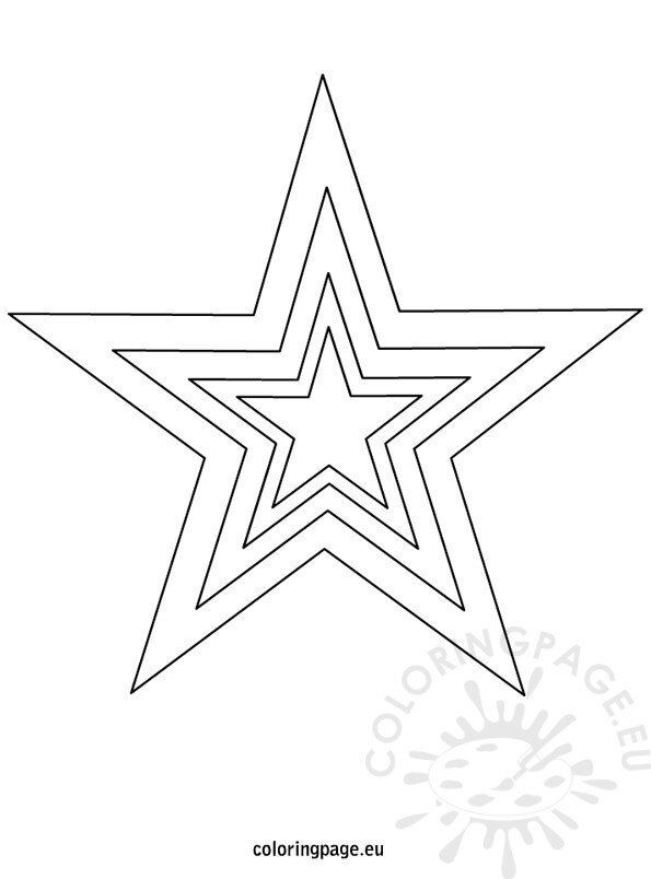 Star template printable coloring page