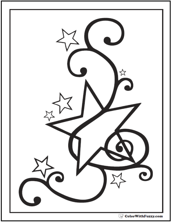 Star coloring pages â customize and print ad