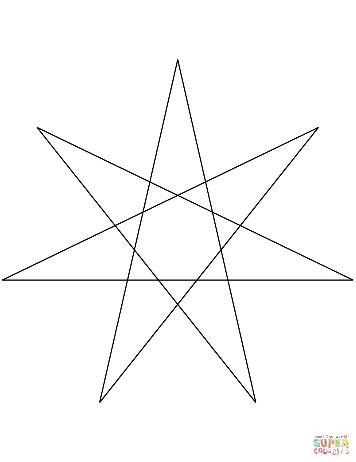 Points star coloring page free printable coloring pages