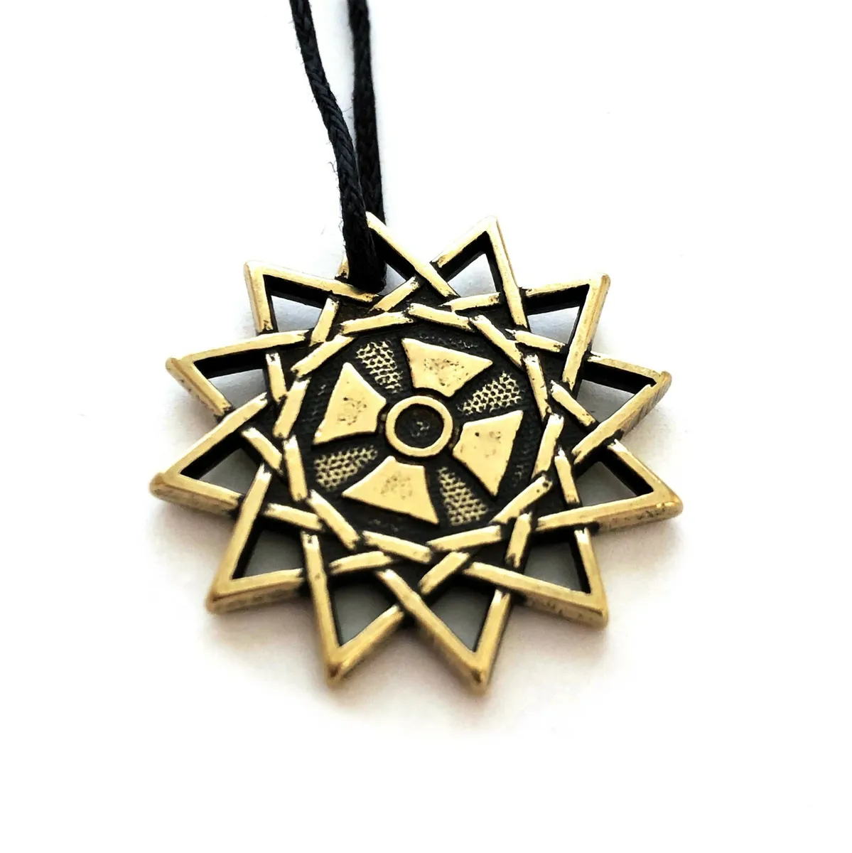 Pointed star erzgamma pendant necklace dodecagram ancient christian talisman