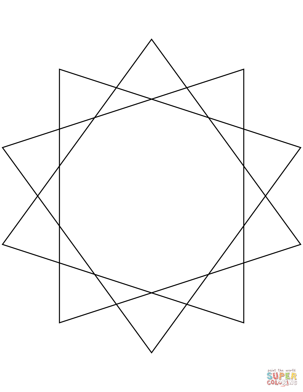 Point star coloring page free printable coloring pages