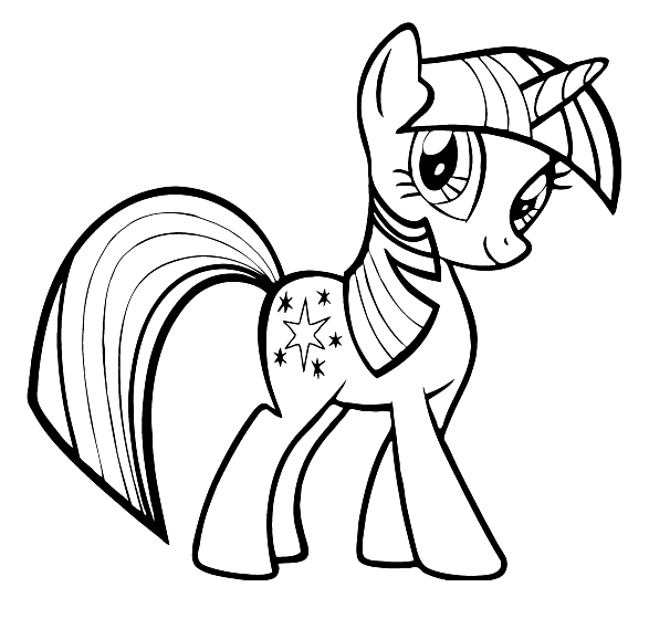 Twilight sparkle coloring pages printable for free download