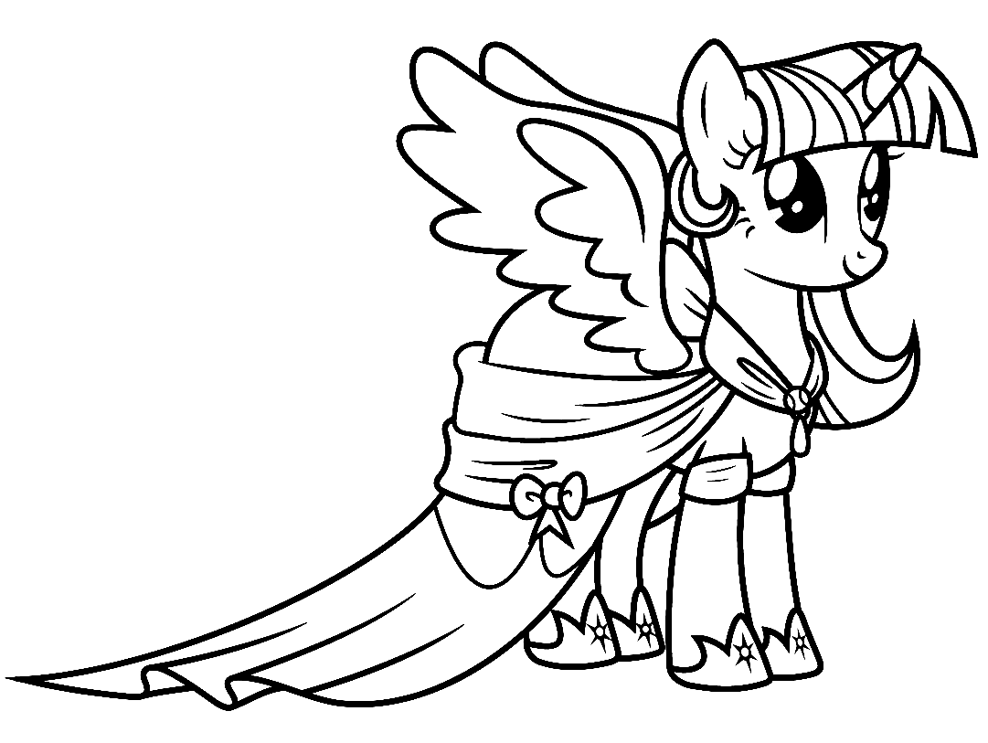 Twilight sparkle coloring pages printable for free download