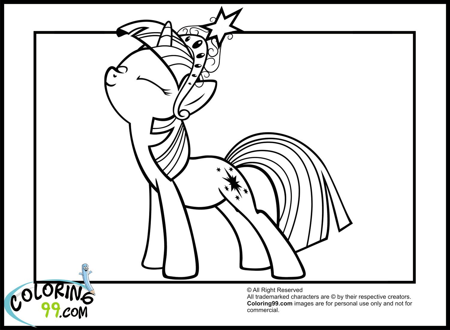 My little pony twilight sparkle coloring pages team colors