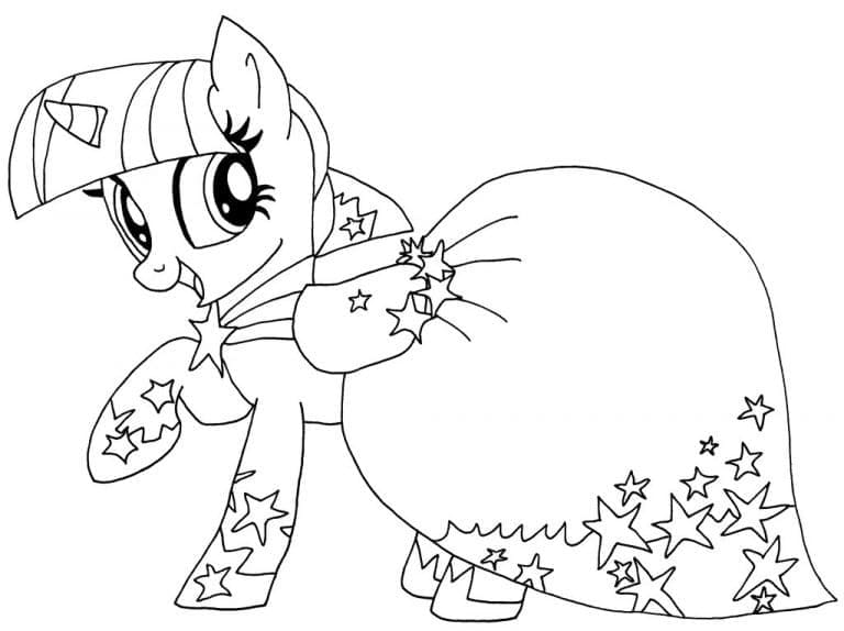 Twilight sparkle in my little pony coloring page