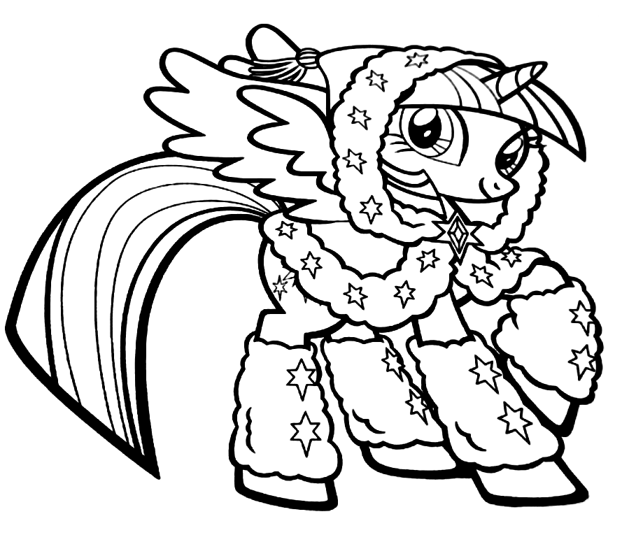 Twilight sparkle coloring pages printable for free download