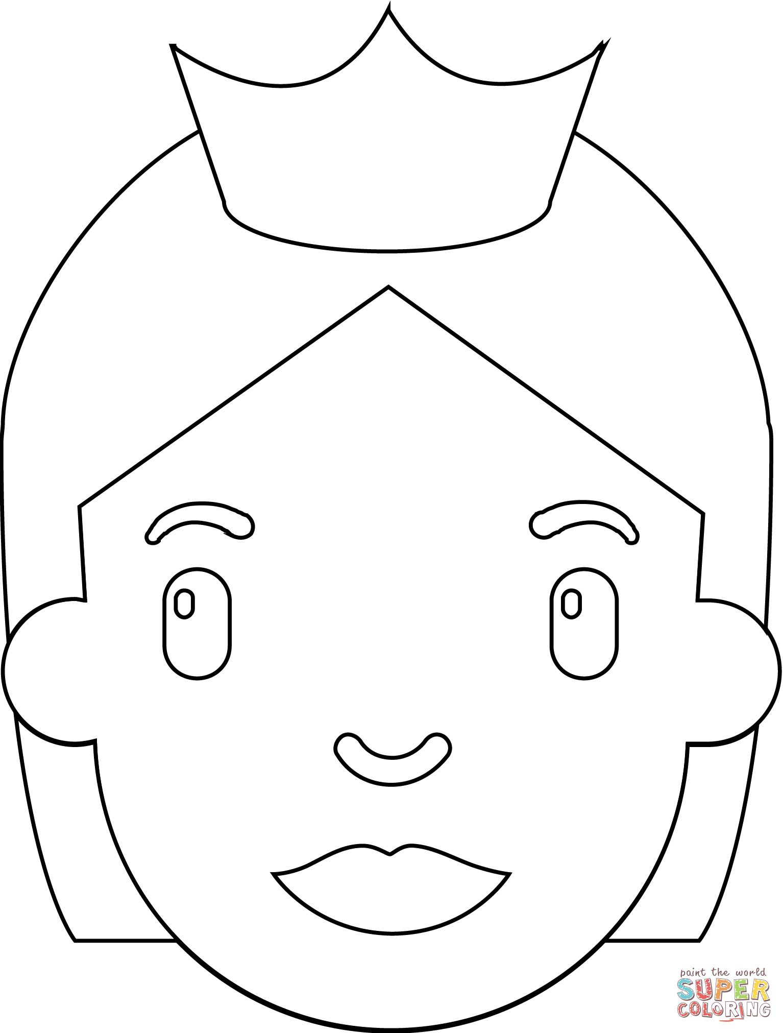 Princess emoji coloring page free printable coloring pages