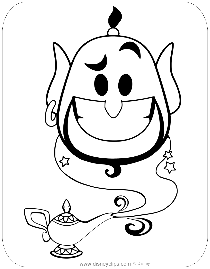 Disney emojis coloring pages