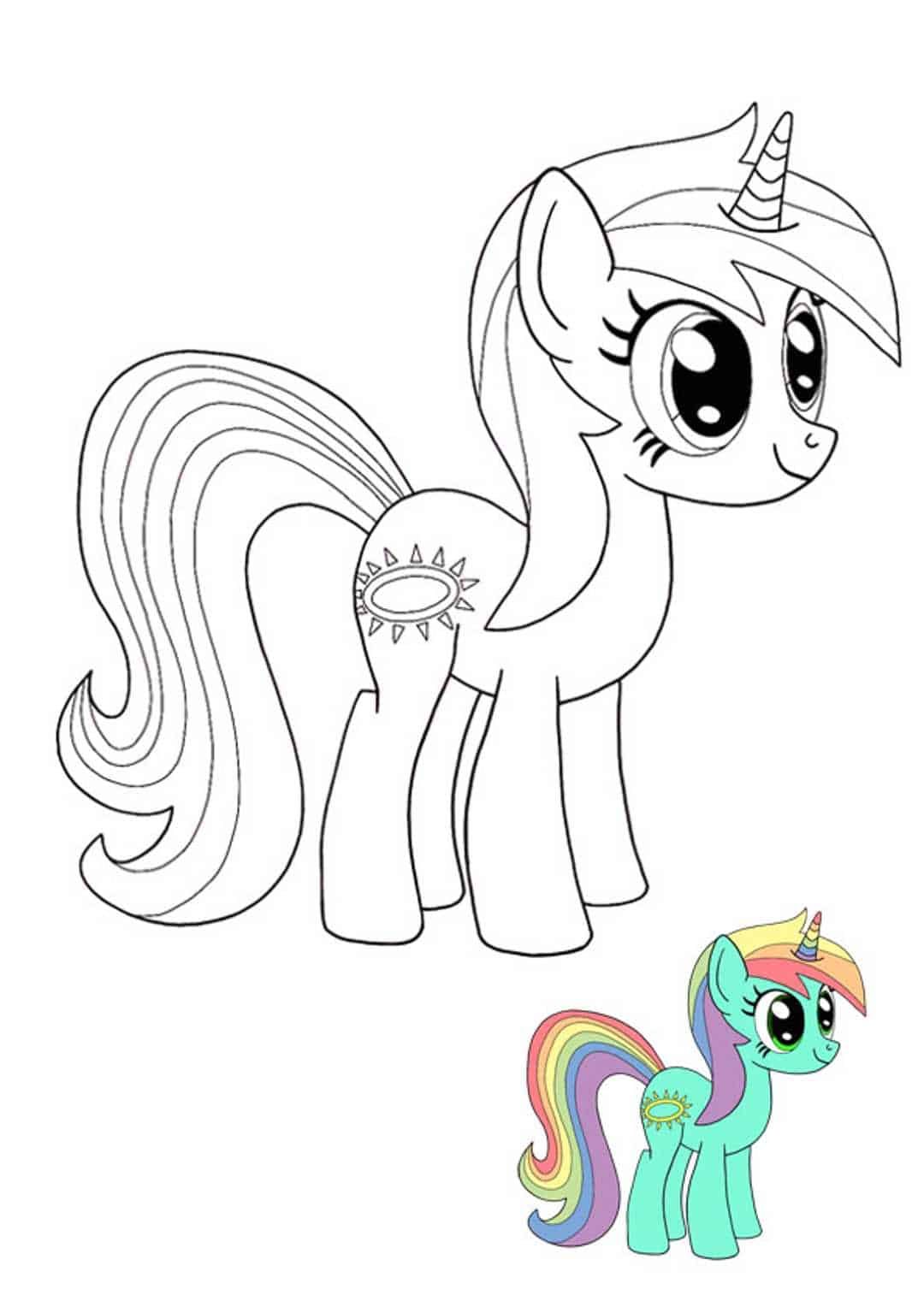 My little pony unicorn coloring pages