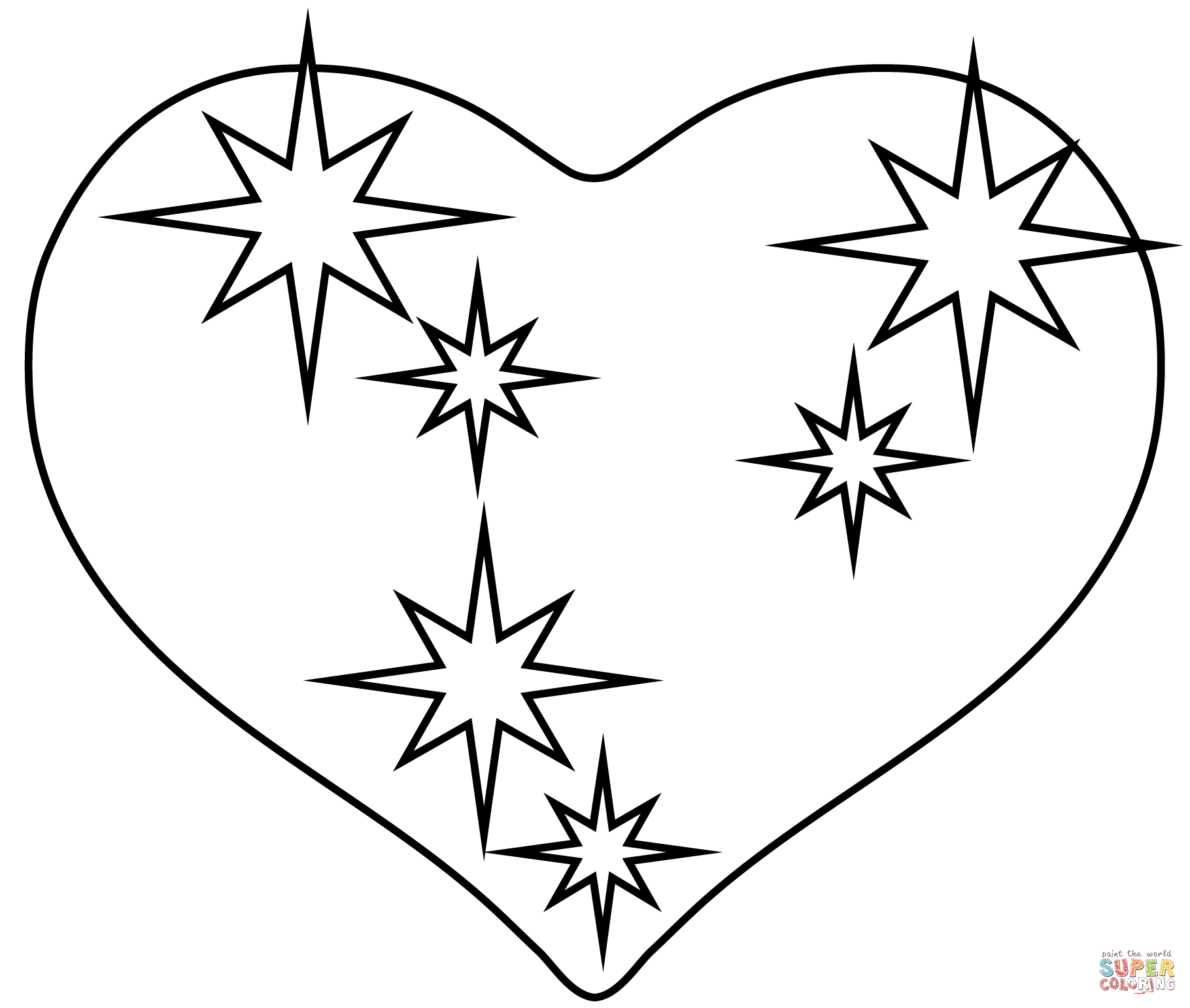 Sparkling heart emoji coloring page free printable coloring pages