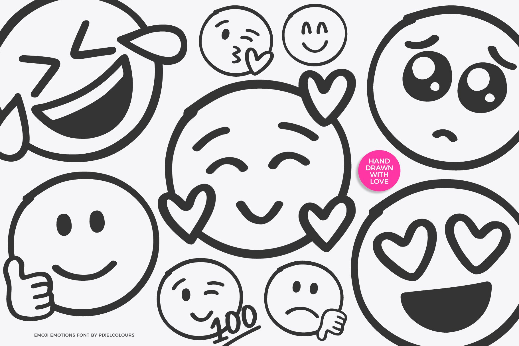 Emotions emoji dingbats font